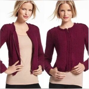 CAbi #530 Britt Boulce Merlot Red Jacket Coat